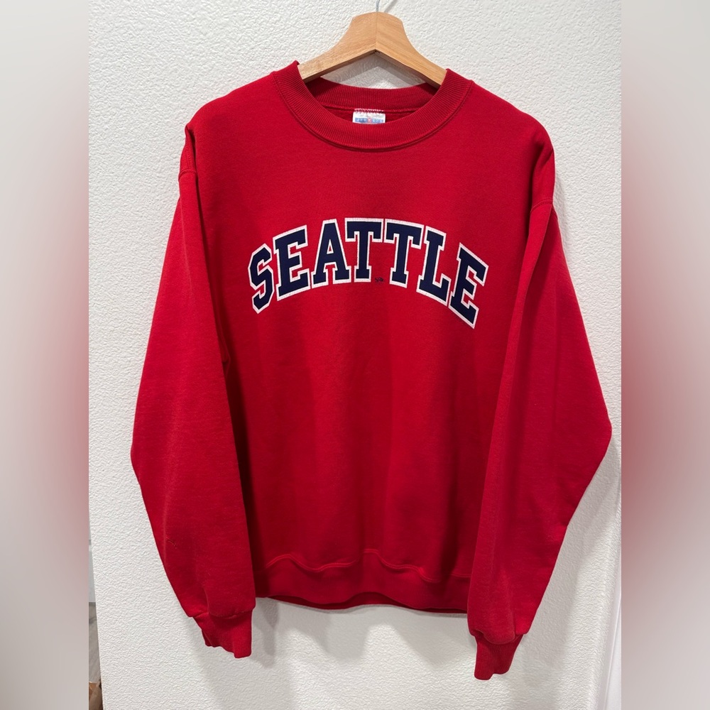 Vintage Seattle Spellout Jerzees Pullover (Preloved)